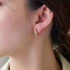 【フィービィー/phoebe】の【金属アレルギー対応】【痛くないシリーズ】ぷっくりモードクリスタルループフィットイヤリング ゴールド|ID: prp329100004462659 ipo3291000000031230692