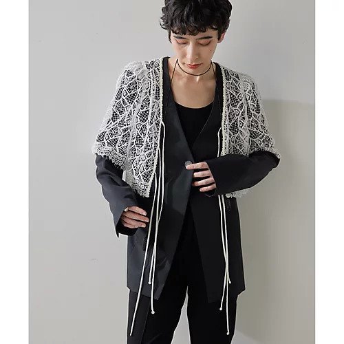 【ウィムガゼット/Whim Gazette】のレースボレロ 人気、トレンドファッション・服の通販 founy(ファニー) 　ファッション　Fashion　レディースファッション　WOMEN　アウター　Coat Outerwear　ボレロ　Bolero jackets　2025年　2025　2025春夏・S/S　Ss,Spring/Summer,2025　おすすめ　Recommend　オーガンジー　Organdy　ジャケット　Jacket　フォルム　Form　フロント　Front　ボレロ　Bolero　レース　Race　ヴィンテージ　Vintage　other-3|ID: prp329100004462668 ipo3291000000031245245