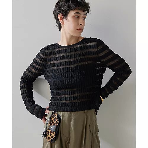 【ウィムガゼット/Whim Gazette】のシャドウボーダーカーディガン 人気、トレンドファッション・服の通販 founy(ファニー) 　ファッション　Fashion　レディースファッション　Fashion for Women　トップス・カットソー　Cut & Sew Tops　カーディガン・羽織り　Layered Style Cardigans　2025年　2025　2025春夏・S/S　Spring/Summer 2025 SS25　おすすめ　Recommended / Our Picks　カーディガン　Cardigan, Knitwear　シンプル　Simple, Minimal　セットアップ　Set-Up, Coordinated Outfit　フィット　Fit, Slim Fit　ボーダー　Border, Stripe　リラックス　Relax, Relaxed Fit　透かし　Cut-Out, Lacework　other-3|ID: prp329100004462672 ipo3291000000031245258