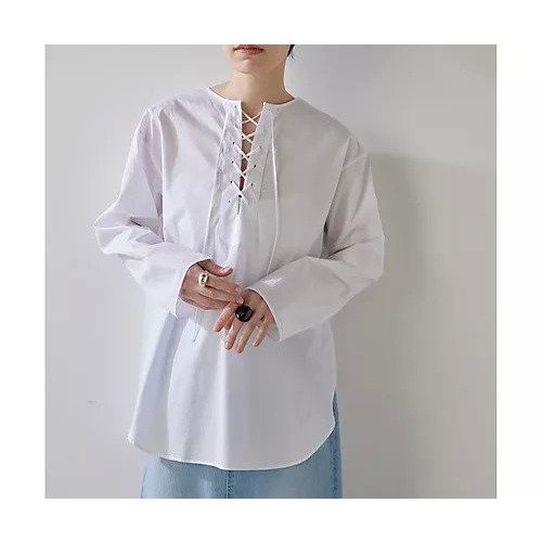 【ウィムガゼット/Whim Gazette】のレースアップブラウス 人気、トレンドファッション・服の通販 founy(ファニー) 　ファッション　Fashion　レディースファッション　Fashion for Women　トップス・カットソー　Cut & Sew Tops　シャツ・ブラウス・オフィスカジュアル　Elegant Blouses & Button-Ups　2025年　2025　2025春夏・S/S　Spring/Summer 2025 SS25　インナー　Innerwear　フロント　Front, Front Design　ボトム　Bottoms, Lower Wear　レース　Lace, Lace Fabric　エレガント 上品　Elegant　other-2|ID: prp329100004462706 ipo3291000000031245372