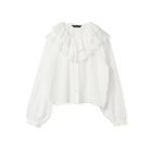 【ミズイロ インド/mizuiro ind】のダブルフリルカラーシャツ オフホワイト|ID: prp329100004462725 ipo3291000000036310382