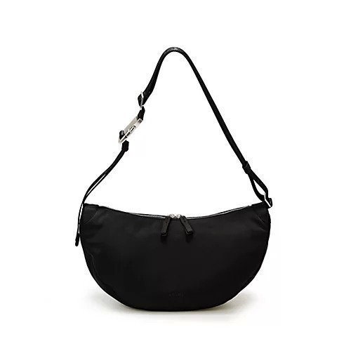 【トプカピ/TOPKAPI】の【Breath TOPKAPI】Freely フリーリー ナイロン ロゴテープ ラウンド ショルダーバッグ インテリア・キッズ・メンズ・レディースファッション・服の通販 founy(ファニー) 　ファッション　Fashion　レディースファッション　WOMEN　バッグ　Bag　ショルダー　Shoulder　財布　Wallet　ハーフ　Half　フィット　Fit　フォルム　Form　ポケット　Pocket　ラウンド　Round　ワンポイント　One Point　ブラック|ID: prp329100004462745 ipo3291000000031231025