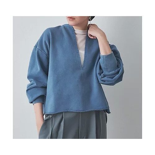 【ウィムガゼット/Whim Gazette】のピグメントスウェットVプルオーバー 人気、トレンドファッション・服の通販 founy(ファニー) 　ファッション　Fashion　レディースファッション　Fashion for Women　トップス・カットソー　Cut & Sew Tops　レディースパーカー・カジュアルフーディー　Casual Hoodies & Sweatshirts　カジュアルプルオーバー・ニットトップス　Pullovers & Knit Tops / Casual Pullovers　スウェット・クルーネックトップス　Sweatshirts & Crewnecks / Relaxed Fit Sweat Tops　ヴィンテージ　Vintage Style　カリフォルニア　California, Cali Style　キャミソール　Camisole, Spaghetti Strap Top　クロップド　Cropped, Short Length　ダメージ　Distressed, Destroyed　デニム　Denim, Jeans Material　おすすめ　Recommended / Our Picks　2025年　2025　2025春夏・S/S　Spring/Summer 2025 SS25　 other-1|ID: prp329100004462765 ipo3291000000031231091