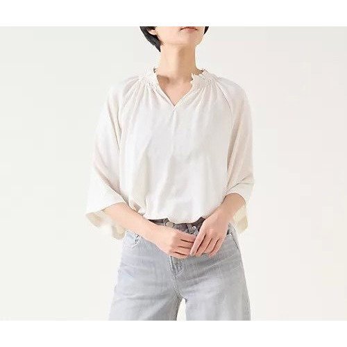 【マルティニーク/martinique】のパウダリージョーゼットブラウス インテリア・キッズ・メンズ・レディースファッション・服の通販 founy(ファニー) 　ファッション　Fashion　レディースファッション　WOMEN　トップス・カットソー　Tops/Tshirt　シャツ/ブラウス　Shirts/Blouses　おすすめ　Recommend　ギャザー　Gather　ドレープ　Drape　オフ|ID: prp329100004462770 ipo3291000000031231113