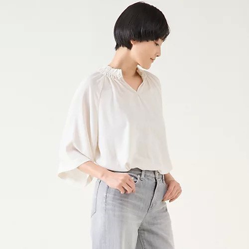 【マルティニーク/martinique】のパウダリージョーゼットブラウス 人気、トレンドファッション・服の通販 founy(ファニー) 　ファッション　Fashion　レディースファッション　WOMEN　トップス・カットソー　Tops/Tshirt　シャツ/ブラウス　Shirts/Blouses　おすすめ　Recommend　ギャザー　Gather　ドレープ　Drape　other-2|ID: prp329100004462770 ipo3291000000031245602