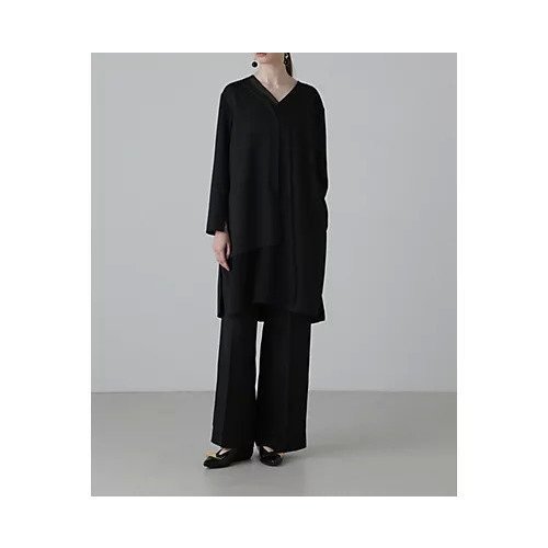 【アドーア/ADORE】のブライトダブルクロスブラウス 人気、トレンドファッション・服の通販 founy(ファニー) 　ファッション　Fashion　レディースファッション　Fashion for Women　トップス・カットソー　Cut & Sew Tops　シャツ・ブラウス・オフィスカジュアル　Elegant Blouses & Button-Ups　おすすめ　Recommended / Our Picks　シアー　Sheer, See-Through　スリット　Slit, Slit Detail　セットアップ　Set-Up, Coordinated Outfit　フィット　Fit, Slim Fit　フロント　Front, Front Design　ベーシック　Basic, Essential　ロング　Long, Long-Length　冬　Winter / This Winter　A/W・秋冬　Autumn/Winter　ビジネス 仕事 通勤　Business / Work / Commuting　other-3|ID: prp329100004462771 ipo3291000000033896250