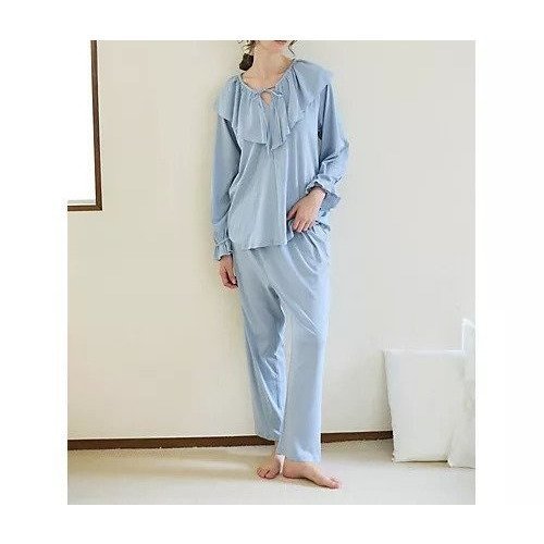 【ナナデコール/nanadecor】のチェリーエアリーパジャマ インテリア・キッズ・メンズ・レディースファッション・服の通販 founy(ファニー) 　ファッション　Fashion　レディースファッション　Fashion for Women　ギャザー　Gathered, Ruffled　パジャマ　Pajamas, Sleepwear　フリル　Frill, Ruffle　ブルー|ID: prp329100004462788 ipo3291000000031231181