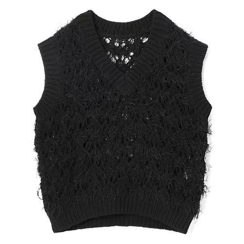 【アキラナカ/AKIRANAKA】のMireia knit pullover インテリア・キッズ・メンズ・レディースファッション・服の通販 founy(ファニー) 　ファッション　Fashion　レディースファッション　Fashion for Women　トップス・カットソー　Cut & Sew Tops　ニット　Knit Tops & Sweaters　カジュアルプルオーバー・ニットトップス　Pullovers & Knit Tops / Casual Pullovers　2025年　2025　2025春夏・S/S　Spring/Summer 2025 SS25　ベスト　Vest, Waistcoat　ボックス　Boxy, Box Shape　マニッシュ　Mannish, Boyish　BLACK|ID: prp329100004462827 ipo3291000000035818887