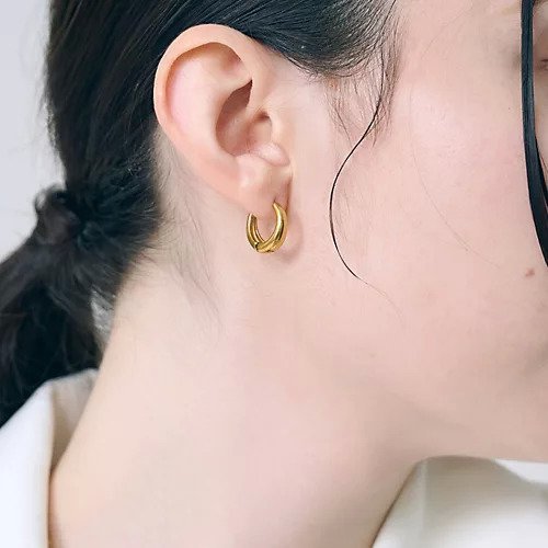 【フィービィー/phoebe】の【金属アレルギー対応】プックリメタルフープピアス ゴールド/サージカルステンレス インテリア・キッズ・メンズ・レディースファッション・服の通販 founy(ファニー) https://founy.com/ ファッション Fashion レディースファッション WOMEN コンパクト Compact シンプル Simple ビジネス 仕事 通勤 Business フォルム Form フープ Hoop エレガント 上品 Elegant 定番 Standard |ID: prp329100004462852 ipo3291000000031231400