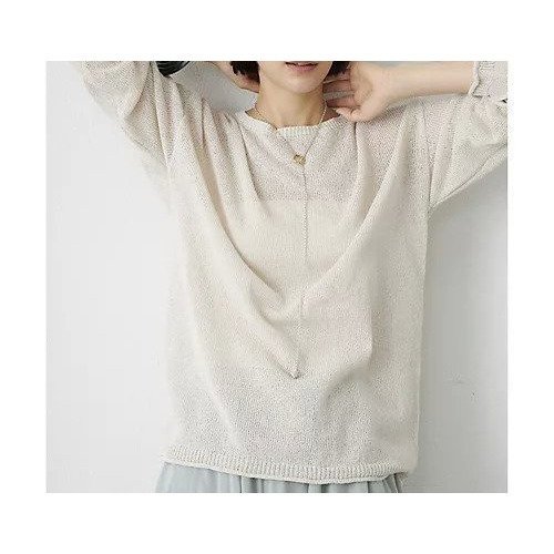 【ウィムガゼット/Whim Gazette】のペーパーヤーンプルオーバー インテリア・キッズ・メンズ・レディースファッション・服の通販 founy(ファニー) 　ファッション　Fashion　レディースファッション　Fashion for Women　トップス・カットソー　Cut & Sew Tops　カジュアルプルオーバー・ニットトップス　Pullovers & Knit Tops / Casual Pullovers　吸水　Absorbent, Quick-Dry　シアー　Sheer, See-Through　ショルダー　Shoulder, Shoulder Strap　シンプル　Simple, Minimal　スリット　Slit, Slit Detail　ドロップ　Drop Shoulder, Dropped Style　ベーシック　Basic, Essential　2025年　2025　2025春夏・S/S　Spring/Summer 2025 SS25　ライトベージュ|ID: prp329100004462870 ipo3291000000031231473