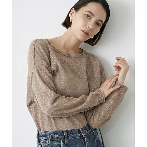 【ウィムガゼット/Whim Gazette】のペーパーヤーンプルオーバー インテリア・キッズ・メンズ・レディースファッション・服の通販 founy(ファニー) 　ファッション　Fashion　レディースファッション　Fashion for Women　トップス・カットソー　Cut & Sew Tops　カジュアルプルオーバー・ニットトップス　Pullovers & Knit Tops / Casual Pullovers　吸水　Absorbent, Quick-Dry　シアー　Sheer, See-Through　ショルダー　Shoulder, Shoulder Strap　シンプル　Simple, Minimal　スリット　Slit, Slit Detail　ドロップ　Drop Shoulder, Dropped Style　ベーシック　Basic, Essential　2025年　2025　2025春夏・S/S　Spring/Summer 2025 SS25　モカ|ID: prp329100004462870 ipo3291000000031231474