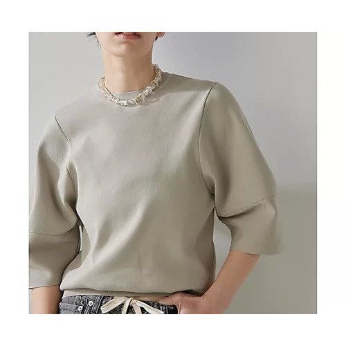 【ウィムガゼット/Whim Gazette】のシルエットスリーブプルオーバー インテリア・キッズ・メンズ・レディースファッション・服の通販 founy(ファニー) 　ファッション　Fashion　レディースファッション　Fashion for Women　トップス・カットソー　Cut & Sew Tops　カジュアルプルオーバー・ニットトップス　Pullovers & Knit Tops / Casual Pullovers　2025年　2025　2025春夏・S/S　Spring/Summer 2025 SS25　シンプル　Simple, Minimal　スリーブ　Sleeve, Long Sleeve / Short Sleeve　フォルム　Silhouette, Form　ボトム　Bottoms, Lower Wear　エレガント 上品　Elegant　サンドベージュ|ID: prp329100004462871 ipo3291000000031231479