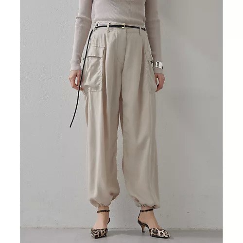 【ウィムガゼット/Whim Gazette】のミリタリーパンツ インテリア・キッズ・メンズ・レディースファッション・服の通販 founy(ファニー) 　ファッション　Fashion　レディースファッション　Fashion for Women　パンツ　Pants & Trousers　2025年　2025　2025春夏・S/S　Spring/Summer 2025 SS25　カーゴパンツ　Cargo Pants, Utility Pants　ドレープ　Drape, Draping Fabric　フェミニン　Feminine, Girly　ポケット　Pocket, Pocket Detail　ミリタリー　Military, Army Style　ワイド　Wide, Wide Fit　ヴィンテージ　Vintage Style　エレガント 上品　Elegant　ベージュ|ID: prp329100004462876 ipo3291000000031231499