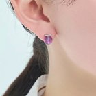 【フィービィー/phoebe】の【金属アレルギー対応】パワーストーンバーピアス アメシスト(パープル)|ID: prp329100004462896 ipo3291000000033408374