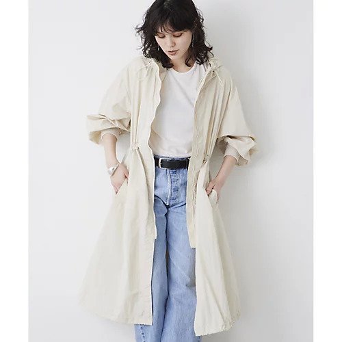 【ウィムガゼット/Whim Gazette】の【THE PAUSE】ギャザーフーデッドコート 人気、トレンドファッション・服の通販 founy(ファニー) 　ファッション　Fashion　レディースファッション　Fashion for Women　アウター　Coat / Outerwear Collection　コート・ロングコート・ピーコート　Long Coats, Peacoats & More　ヴィンテージ　Vintage Style　グラデーション　Gradient, Ombre　スリーブ　Sleeve, Long Sleeve / Short Sleeve　ロング　Long, Long-Length　ワーク　Workwear, Utility Style　おすすめ　Recommended / Our Picks　2025年　2025　2025春夏・S/S　Spring/Summer 2025 SS25　other-2|ID: prp329100004462913 ipo3291000000031246784