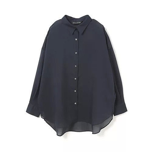 【ミズイロ インド/mizuiro ind】のシアーワイドシャツ インテリア・キッズ・メンズ・レディースファッション・服の通販 founy(ファニー) 　ファッション　Fashion　レディースファッション　WOMEN　トップス・カットソー　Tops/Tshirt　シャツ/ブラウス　Shirts/Blouses　シアー　Sheer　シンプル　Simple　ネイビー|ID: prp329100004462920 ipo3291000000031231654