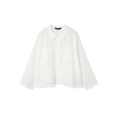 【ミズイロ インド/mizuiro ind】のシアーショートカバーオール インテリア・キッズ・メンズ・レディースファッション・服の通販 founy(ファニー) 　ファッション　Fashion　レディースファッション　WOMEN　ジャケット　Jacket　フロント　Front　ベーシック　Basic　ポケット　Pocket　オフホワイト|ID: prp329100004462921 ipo3291000000031231662