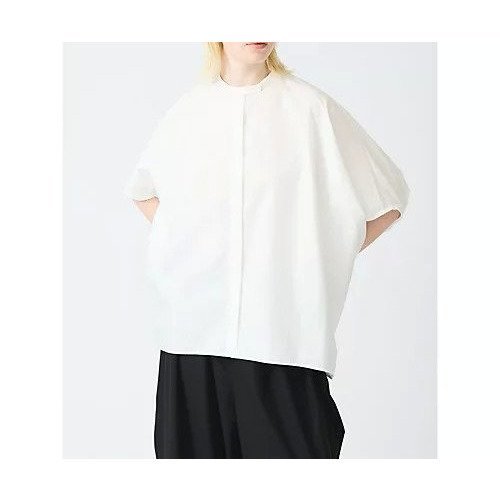 【ミズイロ インド/mizuiro ind】のスタンドカラーコクーンシャツ 人気、トレンドファッション・服の通販 founy(ファニー) 　ファッション　Fashion　レディースファッション　WOMEN　トップス・カットソー　Tops/Tshirt　シャツ/ブラウス　Shirts/Blouses　シンプル　Simple　スタンド　Stand　夏　Summer　定番　Standard　other-3|ID: prp329100004462922 ipo3291000000031246803