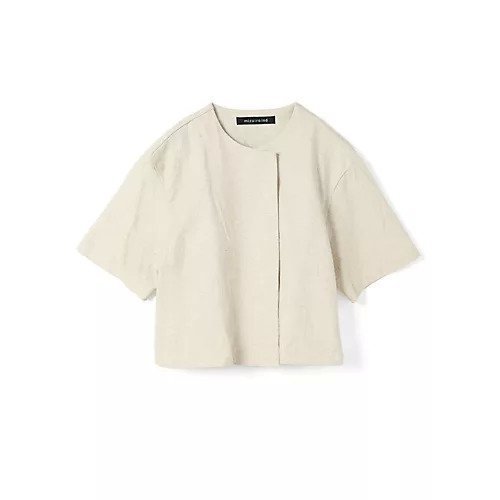 【ミズイロ インド/mizuiro ind】のクルーネックショートカーディガン インテリア・キッズ・メンズ・レディースファッション・服の通販 founy(ファニー) 　ファッション　Fashion　レディースファッション　WOMEN　トップス・カットソー　Tops/Tshirt　カーディガン　Cardigans　シンプル　Simple　セットアップ　Set Up　フロント　Front　半袖　Short Sleeve　夏　Summer　キナリ|ID: prp329100004462925 ipo3291000000031231681