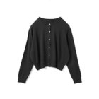 【ミズイロ インド/mizuiro ind】のクルーネックショートカーディガン ブラック|ID: prp329100004462925 ipo3291000000034494597