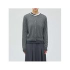 【ミズイロ インド/mizuiro ind】のクルーネックショートカーディガン グレー|ID: prp329100004462925 ipo3291000000034494602