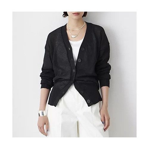 【ウィムガゼット/Whim Gazette】のペーパーヤーンカーディガン 人気、トレンドファッション・服の通販 founy(ファニー) 　ファッション　Fashion　レディースファッション　Fashion for Women　トップス・カットソー　Cut & Sew Tops　カーディガン・羽織り　Layered Style Cardigans　カーディガン　Cardigan, Knitwear　吸水　Absorbent, Quick-Dry　シアー　Sheer, See-Through　ショルダー　Shoulder, Shoulder Strap　スリット　Slit, Slit Detail　デコルテ　Décolleté, Neckline　ドロップ　Drop Shoulder, Dropped Style　ベーシック　Basic, Essential　2025年　2025　2025春夏・S/S　Spring/Summer 2025 SS25　other-3|ID: prp329100004462949 ipo3291000000031246849
