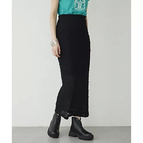【ウィムガゼット/Whim Gazette】の【THE PAUSE】ストレッチレースタイトスカート インテリア・キッズ・メンズ・レディースファッション・服の通販 founy(ファニー) 　ファッション　Fashion　レディースファッション　Fashion for Women　スカート　Skirts　2025年　2025　2025春夏・S/S　Spring/Summer 2025 SS25　グラデーション　Gradient, Ombre　ストレッチ　Stretch, Stretchy Fabric　スリット　Slit, Slit Detail　タイトスカート　Pencil Skirt, Tight Skirt　レース　Lace, Lace Fabric　ワーク　Workwear, Utility Style　ヴィンテージ　Vintage Style　透かし　Cut-Out, Lacework　ブラック|ID: prp329100004462953 ipo3291000000031231802