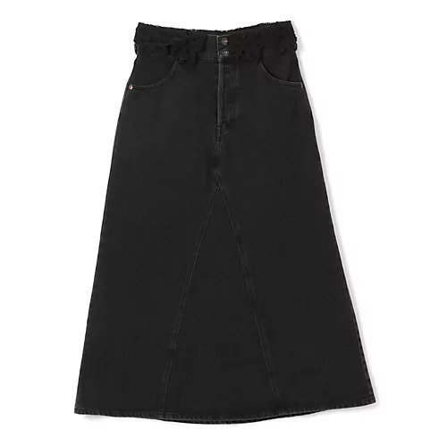 【ミュベール/MUVEIL】のディッキーズコラボ デニムスカート インテリア・キッズ・メンズ・レディースファッション・服の通販 founy(ファニー) 　ファッション　Fashion　レディースファッション　WOMEN　スカート　Skirt　デニムスカート　Denim Skirts　2025年　2025　2025春夏・S/S　Ss,Spring/Summer,2025　ジャケット　Jacket　デニム　Denim　フラワー　Flower　ベーシック　Basic　ポケット　Pocket　モチーフ　Motif　リボン　Ribbon　ロング　Long　台形　Trapezoid　洗える　Washable　black|ID: prp329100004462957 ipo3291000000031231813