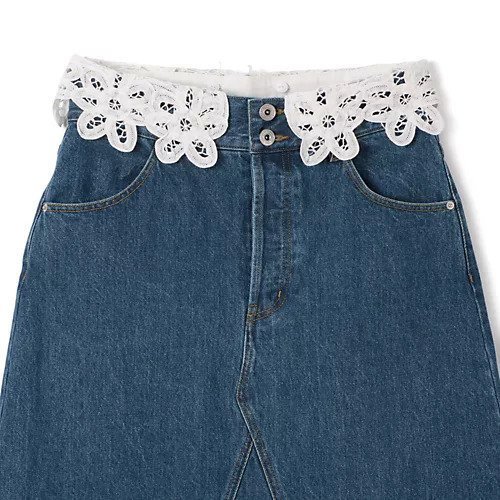 【ミュベール/MUVEIL】のディッキーズコラボ デニムスカート 人気、トレンドファッション・服の通販 founy(ファニー) 　ファッション　Fashion　レディースファッション　WOMEN　スカート　Skirt　デニムスカート　Denim Skirts　2025年　2025　2025春夏・S/S　Ss,Spring/Summer,2025　ジャケット　Jacket　デニム　Denim　フラワー　Flower　ベーシック　Basic　ポケット　Pocket　モチーフ　Motif　リボン　Ribbon　ロング　Long　台形　Trapezoid　洗える　Washable　other-3|ID: prp329100004462957 ipo3291000000031246859