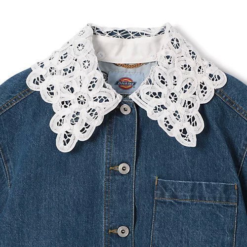 【ミュベール/MUVEIL】のディッキーズコラボ デニムジャケット 人気、トレンドファッション・服の通販 founy(ファニー) 　ファッション　Fashion　レディースファッション　WOMEN　アウター　Coat Outerwear　ジャケット　Jackets　デニムジャケット　Denim Jackets　2025年　2025　2025春夏・S/S　Ss,Spring/Summer,2025　ガーリー　Girly　コラボ　Collaboration　コンパクト　Compact　ジャケット　Jacket　チェック　Check　デニム　Denim　ボックス　Box　レース　Race　ロング　Long　ワーク　Work　人気　Popularity　洗える　Washable　other-3|ID: prp329100004462963 ipo3291000000031246871