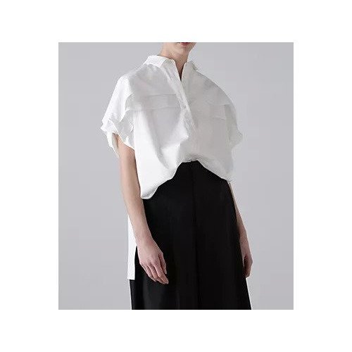 【アドーア/ADORE】のモダンコットンロールアップブラウス インテリア・キッズ・メンズ・レディースファッション・服の通販 founy(ファニー) 　ファッション　Fashion　レディースファッション　Fashion for Women　トップス・カットソー　Cut & Sew Tops　シャツ・ブラウス・オフィスカジュアル　Elegant Blouses & Button-Ups　おすすめ　Recommended / Our Picks　シアー　Sheer, See-Through　ストレッチ　Stretch, Stretchy Fabric　ティアード　Tiered, Tiered Style　フィット　Fit, Slim Fit　フロント　Front, Front Design　ヨーク　Yoke, Yoke Design　リラックス　Relax, Relaxed Fit　夏　Summer　春　Spring　S/S・春夏　SS, Spring/Summer, Warm Season　ビジネス 仕事 通勤　Business / Work / Commuting　ホワイト|ID: prp329100004462973 ipo3291000000033202752