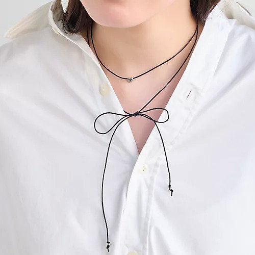 【フィービィー/phoebe】のプランプハートコードチョーカーネックレス インテリア・キッズ・メンズ・レディースファッション・服の通販 founy(ファニー) https://founy.com/ ファッション Fashion レディースファッション WOMEN ジュエリー Jewelry ネックレス Necklaces ネックレス Necklace フォルム Form リボン Ribbon ワンポイント One Point |ID: prp329100004462987 ipo3291000000031231925