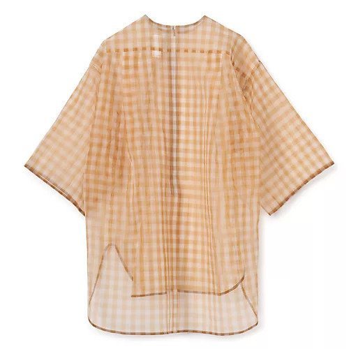 【ブラミンク/BLAMINK】のシルクオーガンジーチェックショートスリーブブラウス 人気、トレンドファッション・服の通販 founy(ファニー) 　ファッション　Fashion　レディースファッション　Fashion for Women　トップス・カットソー　Cut & Sew Tops　シャツ・ブラウス・オフィスカジュアル　Elegant Blouses & Button-Ups　2025年　2025　2025春夏・S/S　Spring/Summer 2025 SS25　おすすめ　Recommended / Our Picks　シアー　Sheer, See-Through　セットアップ　Set-Up, Coordinated Outfit　今季　This Season, Current Season　半袖　Short Sleeve, Half Sleeve　other-2|ID: prp329100004463005 ipo3291000000035916102