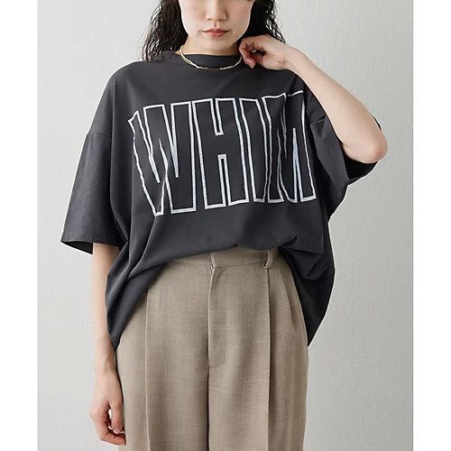 【ウィムガゼット/Whim Gazette】のリラックスロゴTシャツ 人気、トレンドファッション・服の通販 founy(ファニー) 　ファッション　Fashion　レディースファッション　WOMEN　トップス・カットソー　Tops/Tshirt　シャツ/ブラウス　Shirts/Blouses　ロング / Tシャツ　T-Shirts　2025年　2025　2025春夏・S/S　Ss,Spring/Summer,2025　シルケット　Mercerization　スリーブ　Sleeve　ハーフ　Half　ビッグ　Big　リラックス　Relax　 other-1|ID: prp329100004463031 ipo3291000000031232039