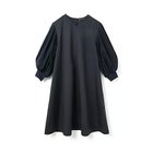 【ミズイロ インド/mizuiro ind】のプリーツパフスリーブワンピース ネイビー|ID: prp329100004463035 ipo3291000000031232058