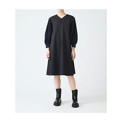 【ミズイロ インド/mizuiro ind】のプリーツパフスリーブワンピース 人気、トレンドファッション・服の通販 founy(ファニー) 　ファッション　Fashion　レディースファッション　WOMEN　ワンピース　Dress　オケージョン　Occasion　ツイル　Twill　ブロード　Broad　プリーツ　Pleats　エレガント 上品　Elegant　other-2|ID: prp329100004463035 ipo3291000000031247012