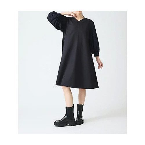 【ミズイロ インド/mizuiro ind】のプリーツパフスリーブワンピース 人気、トレンドファッション・服の通販 founy(ファニー) 　ファッション　Fashion　レディースファッション　WOMEN　ワンピース　Dress　オケージョン　Occasion　ツイル　Twill　ブロード　Broad　プリーツ　Pleats　エレガント 上品　Elegant　other-3|ID: prp329100004463035 ipo3291000000031247013