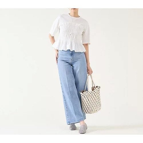 【マルティニーク/martinique】のシャーリングコンビプルオーバー 人気、トレンドファッション・服の通販 founy(ファニー) 　ファッション　Fashion　レディースファッション　WOMEN　トップス・カットソー　Tops/Tshirt　プルオーバー　Pullover　おすすめ　Recommend　カットソー　Cut And Sew　シャーリング　Shirring　デニム　Denim　トレンド　Trend　フィット　Fit　ボトム　Bottom　other-3|ID: prp329100004463050 ipo3291000000031247043