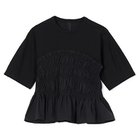 【マルティニーク/martinique】のシャーリングコンビプルオーバー ブラック|ID: prp329100004463050 ipo3291000000035314407