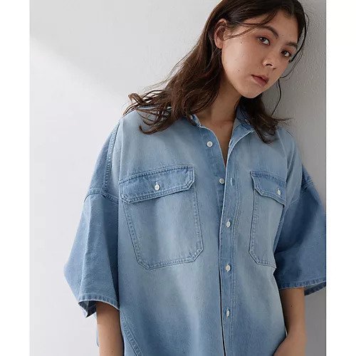 【ウィムガゼット/Whim Gazette】のDENIMドルマンシャツ 人気、トレンドファッション・服の通販 founy(ファニー) 　ファッション　Fashion　レディースファッション　Fashion for Women　トップス・カットソー　Cut & Sew Tops　シャツ・ブラウス・オフィスカジュアル　Elegant Blouses & Button-Ups　ウォッシュ　Washed Finish　ヴィンテージ　Vintage Style　セットアップ　Set-Up, Coordinated Outfit　ダメージ　Distressed, Destroyed　デニム　Denim, Jeans Material　ロング　Long, Long-Length　おすすめ　Recommended / Our Picks　2025年　2025　2025春夏・S/S　Spring/Summer 2025 SS25　other-2|ID: prp329100004463061 ipo3291000000031247064