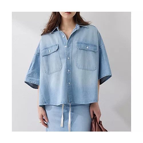 【ウィムガゼット/Whim Gazette】のDENIMドルマンシャツ 人気、トレンドファッション・服の通販 founy(ファニー) 　ファッション　Fashion　レディースファッション　Fashion for Women　トップス・カットソー　Cut & Sew Tops　シャツ・ブラウス・オフィスカジュアル　Elegant Blouses & Button-Ups　ウォッシュ　Washed Finish　ヴィンテージ　Vintage Style　セットアップ　Set-Up, Coordinated Outfit　ダメージ　Distressed, Destroyed　デニム　Denim, Jeans Material　ロング　Long, Long-Length　おすすめ　Recommended / Our Picks　2025年　2025　2025春夏・S/S　Spring/Summer 2025 SS25　other-3|ID: prp329100004463061 ipo3291000000031247065