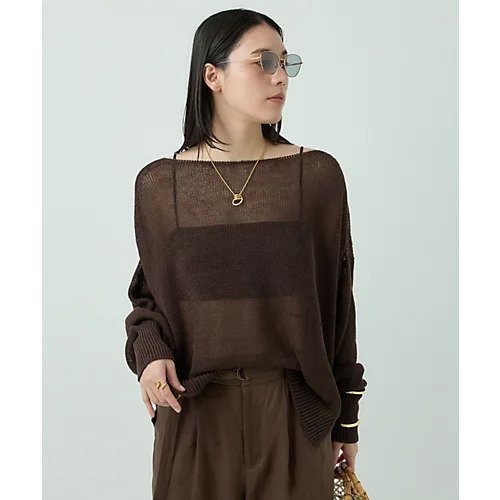 【カオス/Chaos】のストラドリネンニットプルオーバー インテリア・キッズ・メンズ・レディースファッション・服の通販 founy(ファニー) 　ファッション　Fashion　レディースファッション　WOMEN　トップス・カットソー　Tops/Tshirt　ニット　Knit Tops　プルオーバー　Pullover　2024年　2024　2024春夏・S/S　Ss,Spring/Summer,2024　人気　Popularity　ブラウン|ID: prp329100004463072 ipo3291000000031232158
