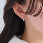 【フィービィー/phoebe】の【金属アレルギー対応】ドロップハーフフープミニピアス シルバー/サージカルステンレス シルバー|ID: prp329100004463077 ipo3291000000033369567