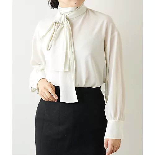 【ウィムガゼット/Whim Gazette】のシフォンボウブラウス 人気、トレンドファッション・服の通販 founy(ファニー) 　ファッション　Fashion　レディースファッション　Fashion for Women　トップス・カットソー　Cut & Sew Tops　シャツ・ブラウス・オフィスカジュアル　Elegant Blouses & Button-Ups　ヴィンテージ　Vintage Style　クール　Cool, Chic　シフォン　Chiffon, Lightweight Fabric　スウェット / スエット　Sweatshirt, Sweatwear　ストレッチ　Stretch, Stretchy Fabric　ヌーディ　Nude, Nude Tone　フェミニン　Feminine, Girly　リボン　Ribbon, Bow　エレガント 上品　Elegant　other-2|ID: prp329100004463106 ipo3291000000031247154