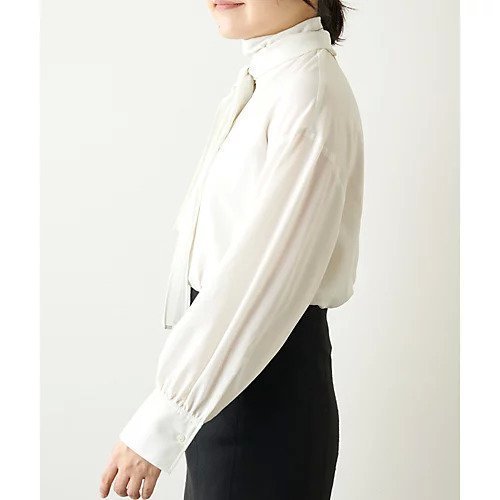 【ウィムガゼット/Whim Gazette】のシフォンボウブラウス 人気、トレンドファッション・服の通販 founy(ファニー) 　ファッション　Fashion　レディースファッション　Fashion for Women　トップス・カットソー　Cut & Sew Tops　シャツ・ブラウス・オフィスカジュアル　Elegant Blouses & Button-Ups　ヴィンテージ　Vintage Style　クール　Cool, Chic　シフォン　Chiffon, Lightweight Fabric　スウェット / スエット　Sweatshirt, Sweatwear　ストレッチ　Stretch, Stretchy Fabric　ヌーディ　Nude, Nude Tone　フェミニン　Feminine, Girly　リボン　Ribbon, Bow　エレガント 上品　Elegant　other-3|ID: prp329100004463106 ipo3291000000031247155