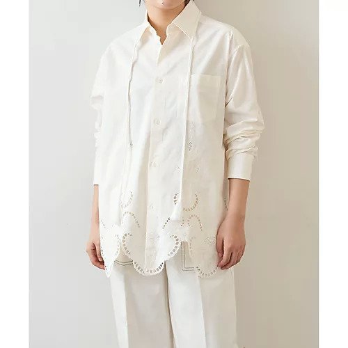 【ウィムガゼット/Whim Gazette】の【INSCRIRE】エンブロイダリーシャツ 人気、トレンドファッション・服の通販 founy(ファニー) 　ファッション　Fashion　レディースファッション　Fashion for Women　トップス・カットソー　Cut & Sew Tops　シャツ・ブラウス・オフィスカジュアル　Elegant Blouses & Button-Ups　コレクション　Collection, Seasonal Line　シンプル　Simple, Minimal　スカラップ　Scallop, Scalloped Edge　ストリング　String, Drawstring　トレンド　Trend, Trending Now　2022年　2022　2022 春夏 S/S　Spring/Summer 2022 SS22　other-2|ID: prp329100004463110 ipo3291000000031247162