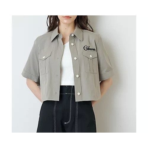 【ウィムガゼット/Whim Gazette】の【Cabana】クロップドシャツ 人気、トレンドファッション・服の通販 founy(ファニー) 　ファッション　Fashion　レディースファッション　Fashion for Women　トップス・カットソー　Cut & Sew Tops　シャツ・ブラウス・オフィスカジュアル　Elegant Blouses & Button-Ups　インナー　Innerwear　ギャザー　Gathered, Ruffled　コレクション　Collection, Seasonal Line　ジャケット　Jacket, Outerwear　スリット　Slit, Slit Detail　トレンド　Trend, Trending Now　ビーチ　Beach, Seaside　ボックス　Boxy, Box Shape　ポケット　Pocket, Pocket Detail　リゾート　Resort, Vacation Style　ワーク　Workwear, Utility Style　2022年　2022　2022 春夏 S/S　Spring/Summer 2022 SS22　other-2|ID: prp329100004463115 ipo3291000000031247172