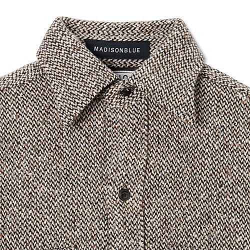 【マディソンブルー/MADISONBLUE】のメランジツイードカットソープルオーバー 人気、トレンドファッション・服の通販 founy(ファニー) 　ファッション　Fashion　レディースファッション　WOMEN　トップス・カットソー　Tops/Tshirt　プルオーバー　Pullover　カットソー　Cut and Sewn　ツイード　Tweed　バランス　Balance　フェミニン　Feminine　フラップ　Flap　ポケット　Pocket　メランジ　Melange　other-3|ID: prp329100004463119 ipo3291000000031247181