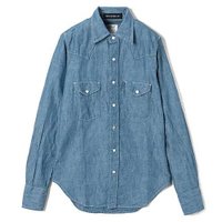 【マディソンブルー/MADISONBLUE】のWESTERN SHIRT C/LI CHAMBRAY 人気、トレンドファッション・服の通販 founy(ファニー) ファッション Fashion レディースファッション Fashion for Women トップス・カットソー Cut & Sew Tops シャツ・ブラウス・オフィスカジュアル Elegant Blouses & Button-Ups エレガント 上品 Elegant シャンブレー Chambray, Denim-Like Fabric フラップ Flap, Flap Pocket ポケット Pocket, Pocket Detail |ID:prp329100004463120
