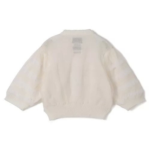 【ミュベール/MUVEIL】のオーガンジーチュールカーディガン 人気、トレンドファッション・服の通販 founy(ファニー) 　ファッション　Fashion　レディースファッション　WOMEN　トップス・カットソー　Tops/Tshirt　カーディガン　Cardigans　2025年　2025　2025春夏・S/S　Ss,Spring/Summer,2025　オーガンジー　Organdy　カーディガン　Cardigan　ガーリー　Girly　コンパクト　Compact　フリンジ　Fringe　ボーダー　Border　other-2|ID: prp329100004463155 ipo3291000000031247256